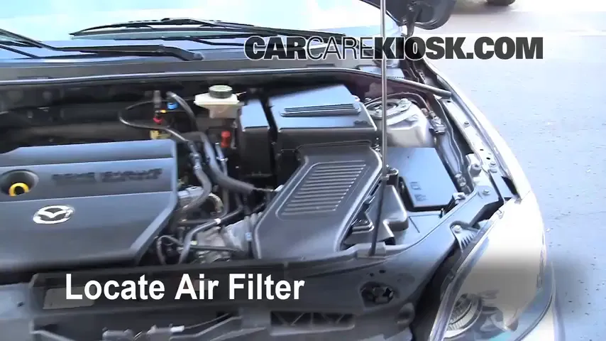 2008 Mazda 3 S 2.3L 4 Cyl. Hatchback Air Filter (Engine) Replace